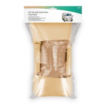 Kit Décoration Voiture Mariage Or – Tulle + Nœuds - 36699GO - Kit Décoration Voiture