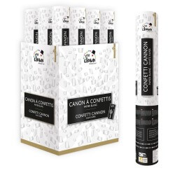 Canon à Confettis Papier 40 cm Blanc - 29940 - Canons à confettis