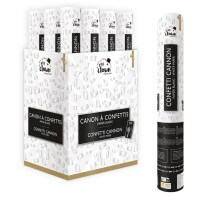 Canon à Confettis Papier 40 cm Blanc - 29940 - Canons à confettis