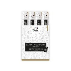 Canon à Confettis Papier 40 cm Blanc - 29940 - Canons à confettis