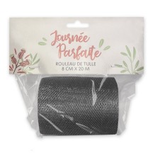 Rouleau de Tulle Gris 8 cm x 20 m - 36600GRZ - Tulle