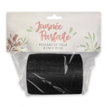 Rouleau de Tulle Noir 8 cm x 20 m - 36600NOZ - Tulle