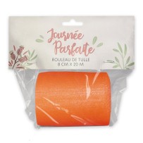 Rouleau de Tulle Orange 8 cm x 20 m - 36600ORZ - Tulle