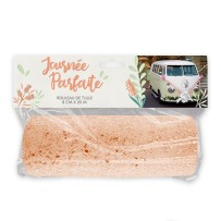 Rouleau de Tulle Rose Gold Glitter 15 cm x 9 m - 36608ROG - Tulle