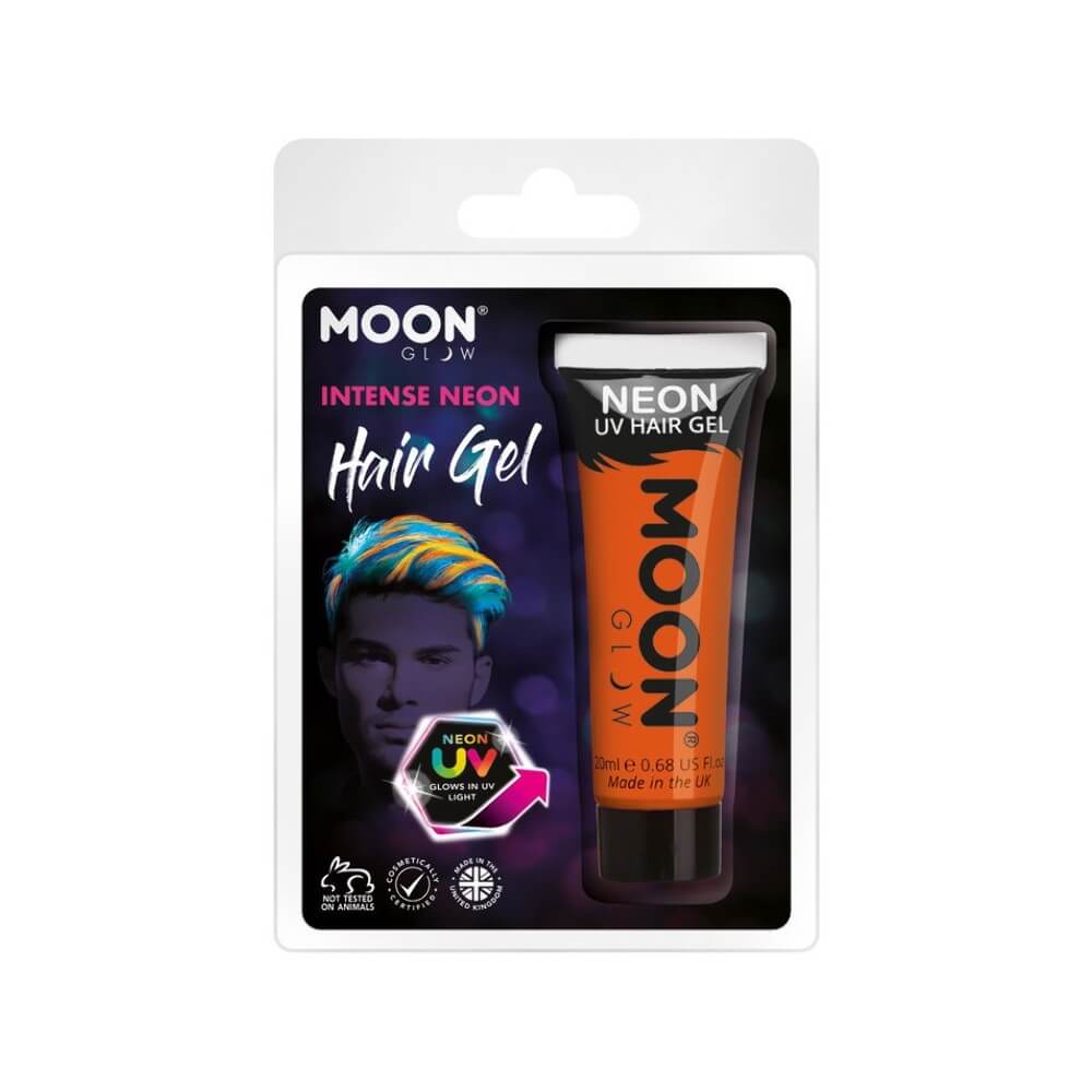 Moon Glow Intense Neon UV Gel à Cheveux Orange Fluo 20ml - SM36015 - Fluo & Néon