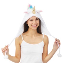 Chapeau capuche licorne adulte - 16280 - Chapeaux