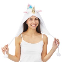 Chapeau capuche licorne adulte - 16280 - Chapeaux