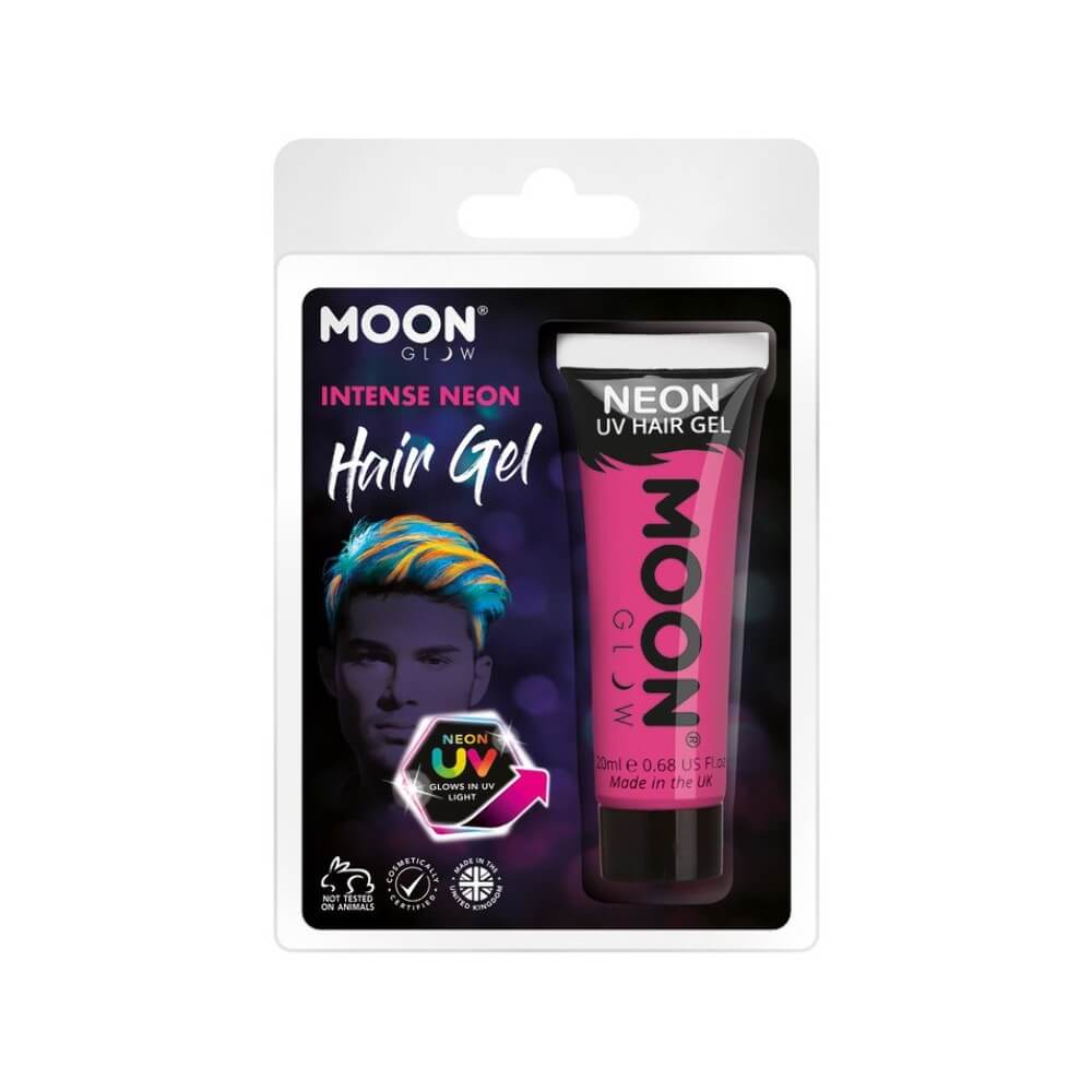 Moon Glow Intense Neon UV Gel à Cheveux Rose Fluo 20ml - SM36008 - Fluo & Néon