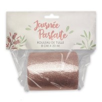 Rouleau de Tulle Argent Glitter 8 cm x 20 m - 36600SI - Tulle