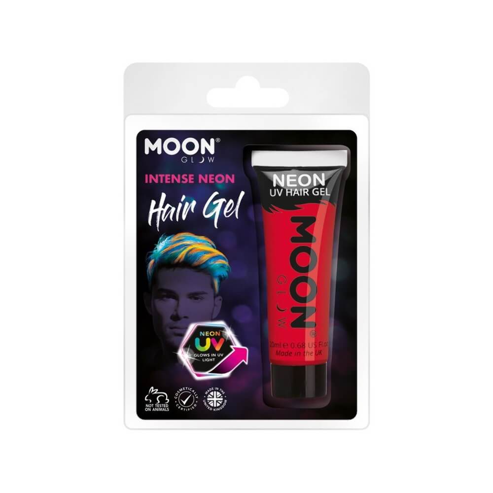 Moon Glow Intense Neon UV Gel à Cheveux Rouge Fluo 20ml - SM36022 - Fluo & Néon
