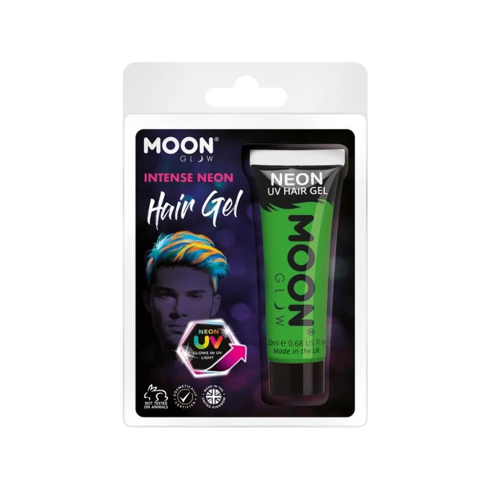 Moon Glow Intense Neon UV Gel à Cheveux Vert Fluo 20ml - SM36046 - Fluo & Néon
