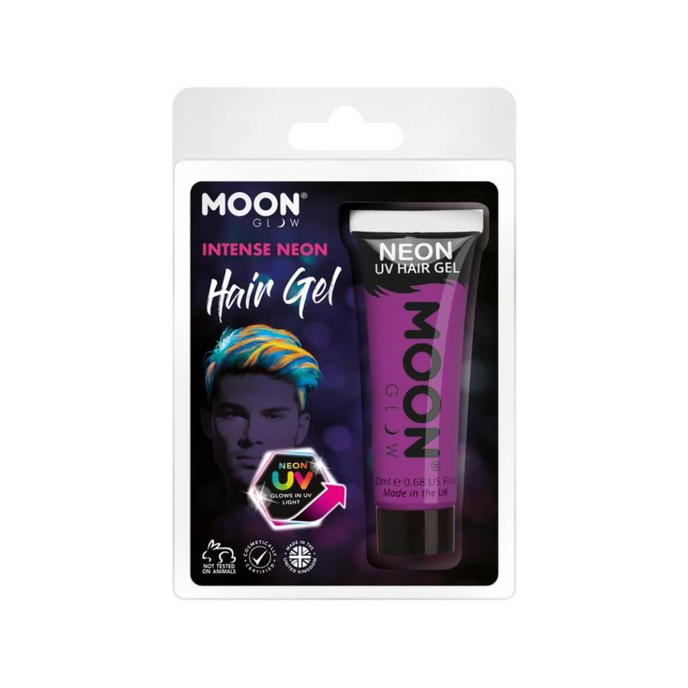 Moon Glow Intense Neon UV Gel à Cheveux Violet Fluo 20ml - SM36077 - Fluo & Néon
