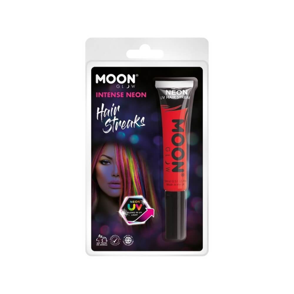 Moon Glow Gel Cheveux UV Rouge Fluo 15ml - SM36527 - Fluo & Néon