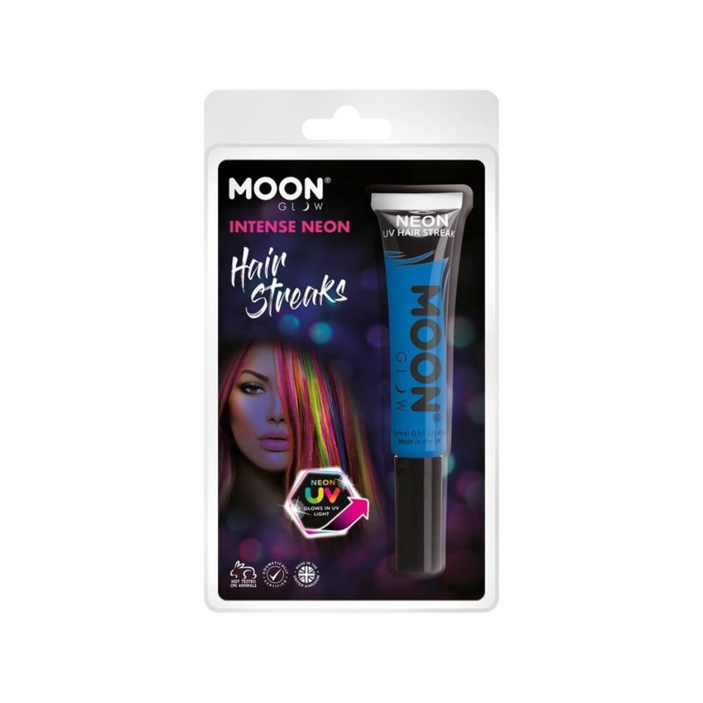 Moon Glow Gel Cheveux UV Bleu Fluo 15ml - SM36558 - Fluo & Néon