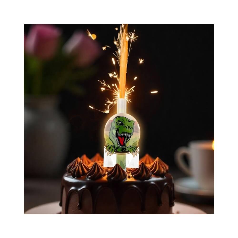 Fontaine magique DINOSAURE 45 sec. Blister card - 45013 - Bougies pour Anniversaire