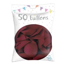 50 Ballons Latex Bordeaux 30 cm - 36200BO - Ballons latex