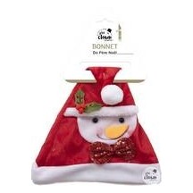 Bonnet Père Noël personnage modèle aléatoire adulte - 19426 - Chapeaux