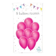 8 Ballons Fuchsia 30 cm - 36424FU - Ballons latex
