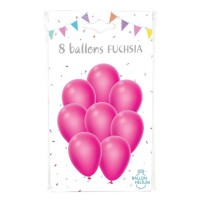 8 Ballons Fuchsia 30 cm - 36424FU - Ballons latex