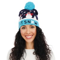 Bonnet bonhomme de neige lumineux adulte - 19804 - Chapeaux