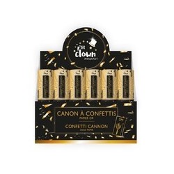 Canon à Confettis Papier 20 cm Or - 93002 - Canons à confettis