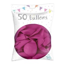 50 Ballons Latex Fuchsia 30 cm - 36200FU - Ballons latex