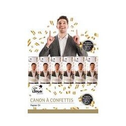Canon à Confettis Papier 20 cm Or - 93002 - Canons à confettis