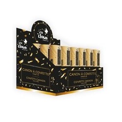 Canon à Confettis Papier 20 cm Or - 93002 - Canons à confettis