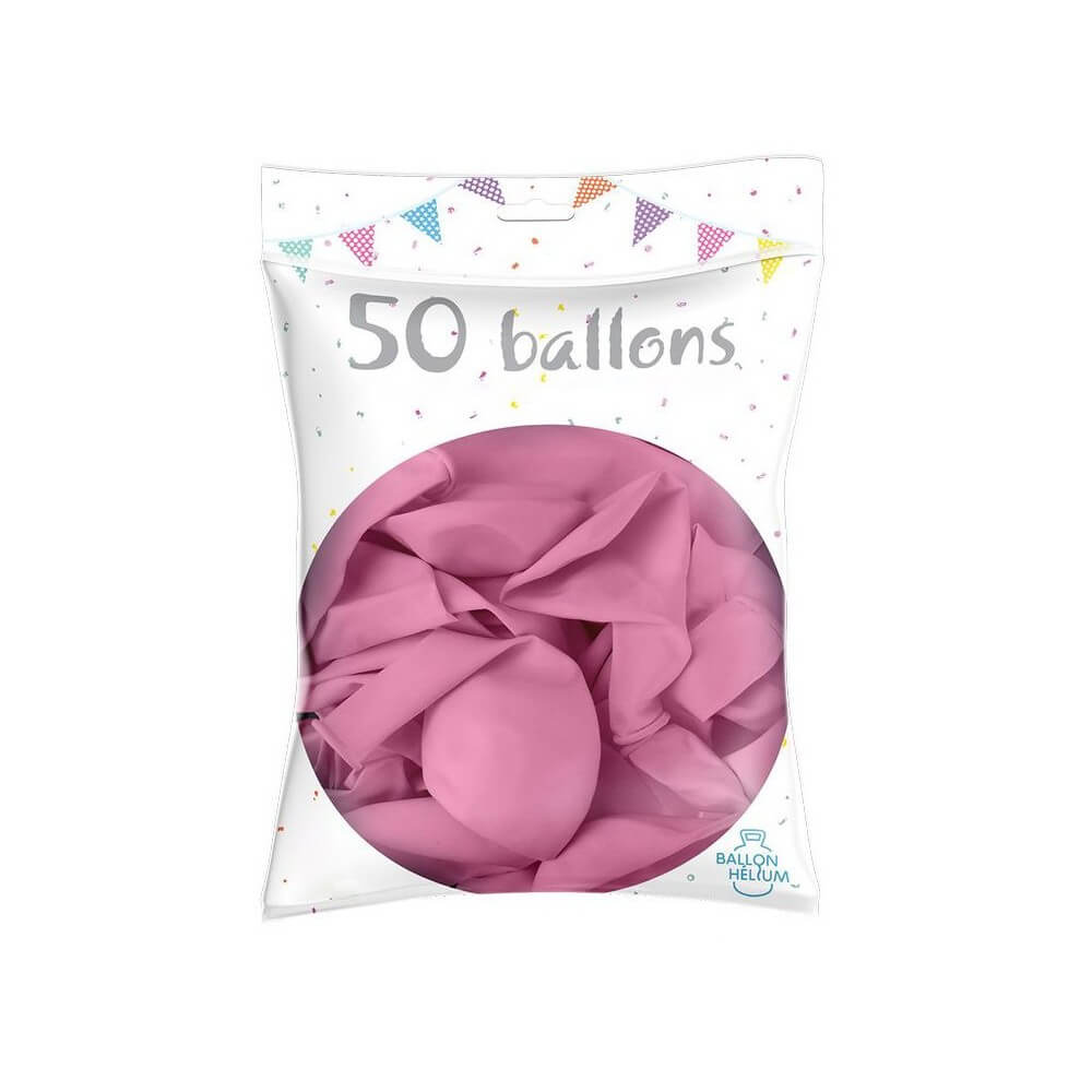 50 Ballons Latex Rose 30 cm - 36200RO - Ballons latex