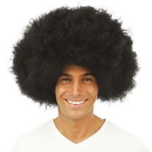 Perruque afro noire homme XXL - 36200 - Perruques