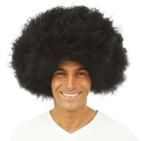 Perruque afro noire homme XXL - 36200 - Perruques