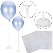 12 Tiges Ballon 43 cm sur Pied - 36575 - Accessoires ballons