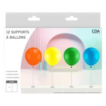 12 Tiges Ballon 43 cm sur Pied - 36575 - Accessoires ballons