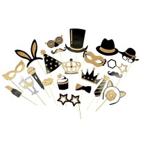 Photobooth 23 Accessoires Glitter Or - 41110 - Photobooth