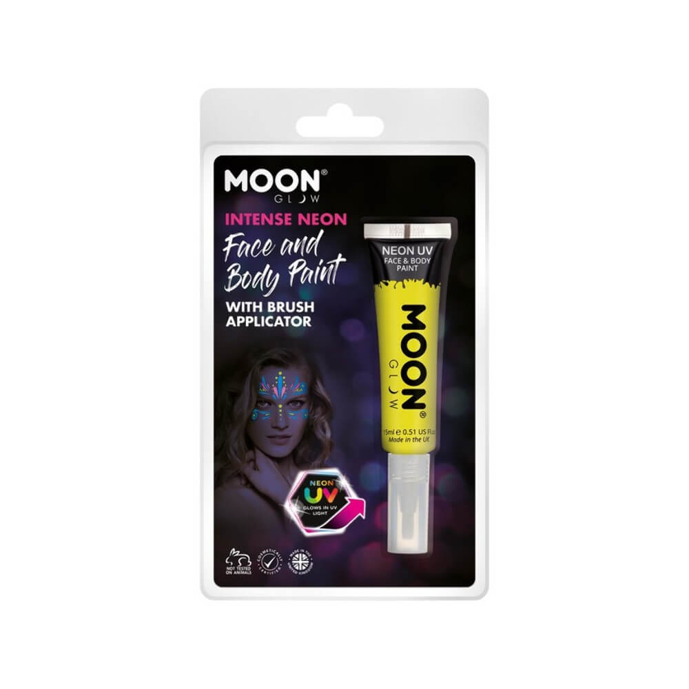 Moon Glow Intense Neon UV maquillage jaune FLUO, avec applicateur - SM03154 - Fluo & Néon