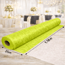 Nappe Papier Damassé Pistache 25 m x 1,20 m - 56N027 - Nappes damassées