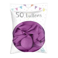 50 Ballons latex violet 30 cm - 36200VI - Ballons latex