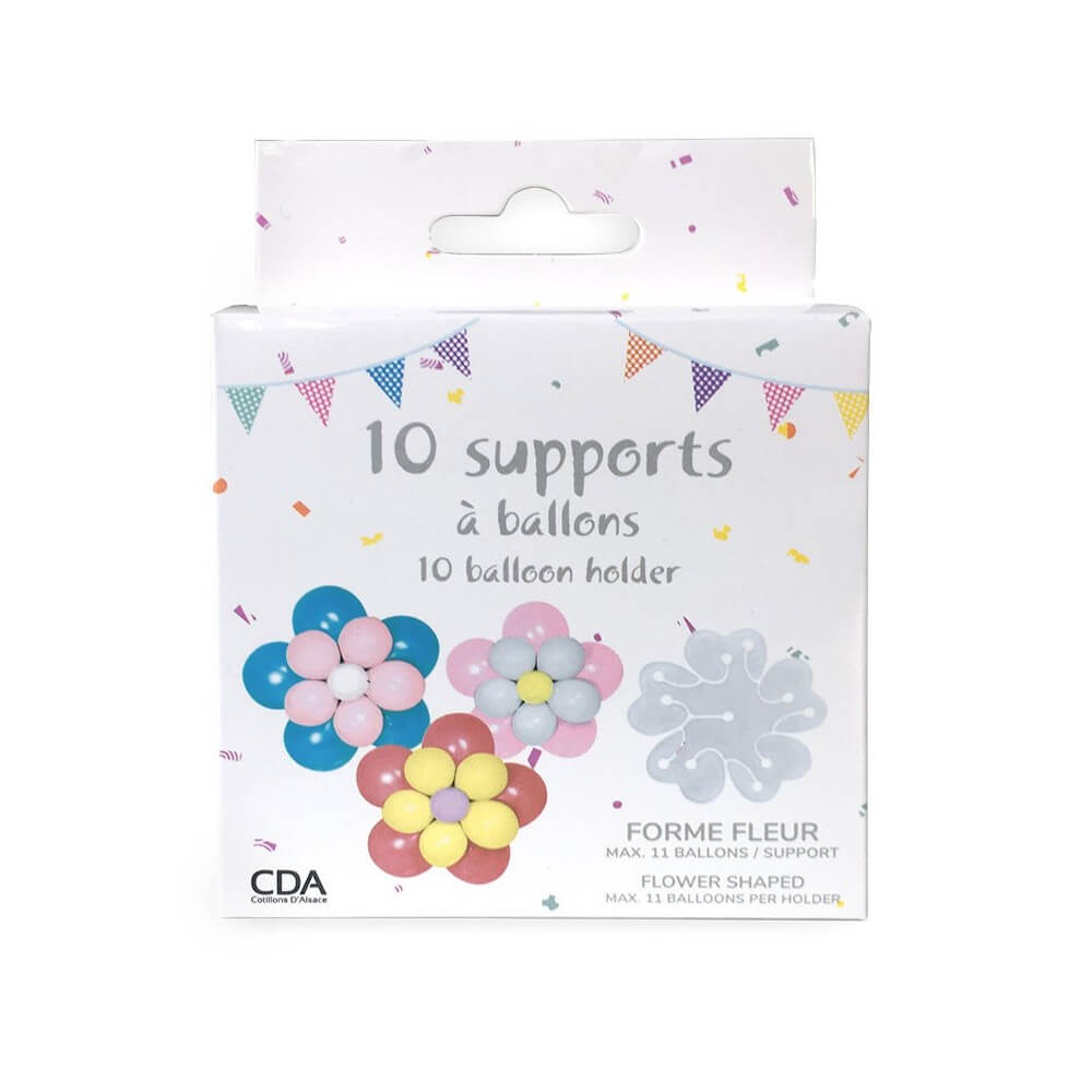10 Supports Ballon Fleur 8 cm - 38500 - Arches & guirlandes de ballons