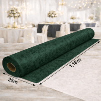 Nappe Papier Damassé Vert Sapin 25 m x 1,20 m - 56N035 - Nappes damassées