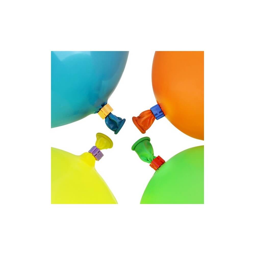 Clips Ballon x50 Plastique Couleur - 36564 - Accessoires ballons