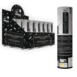 Canon à Confettis Papier 20 cm Argent - 93003 - Canons à confettis