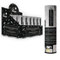 Canon à Confettis Papier 20 cm Argent - 93003 - Canons à confettis