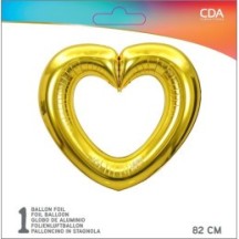 Ballon Foil Cœur Or 82 x 75 cm - 49034 - Photobooth