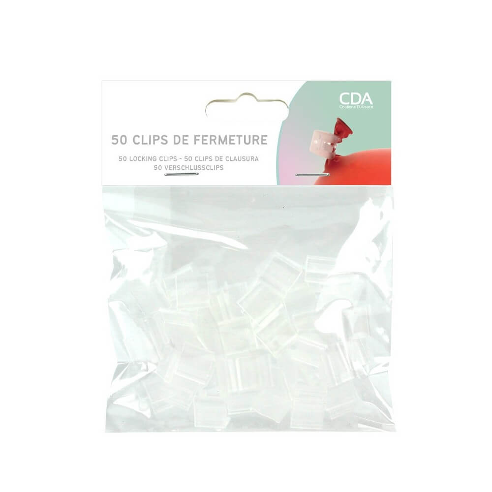 50 Clips Plastique Ballon - 36267 - Accessoires ballons