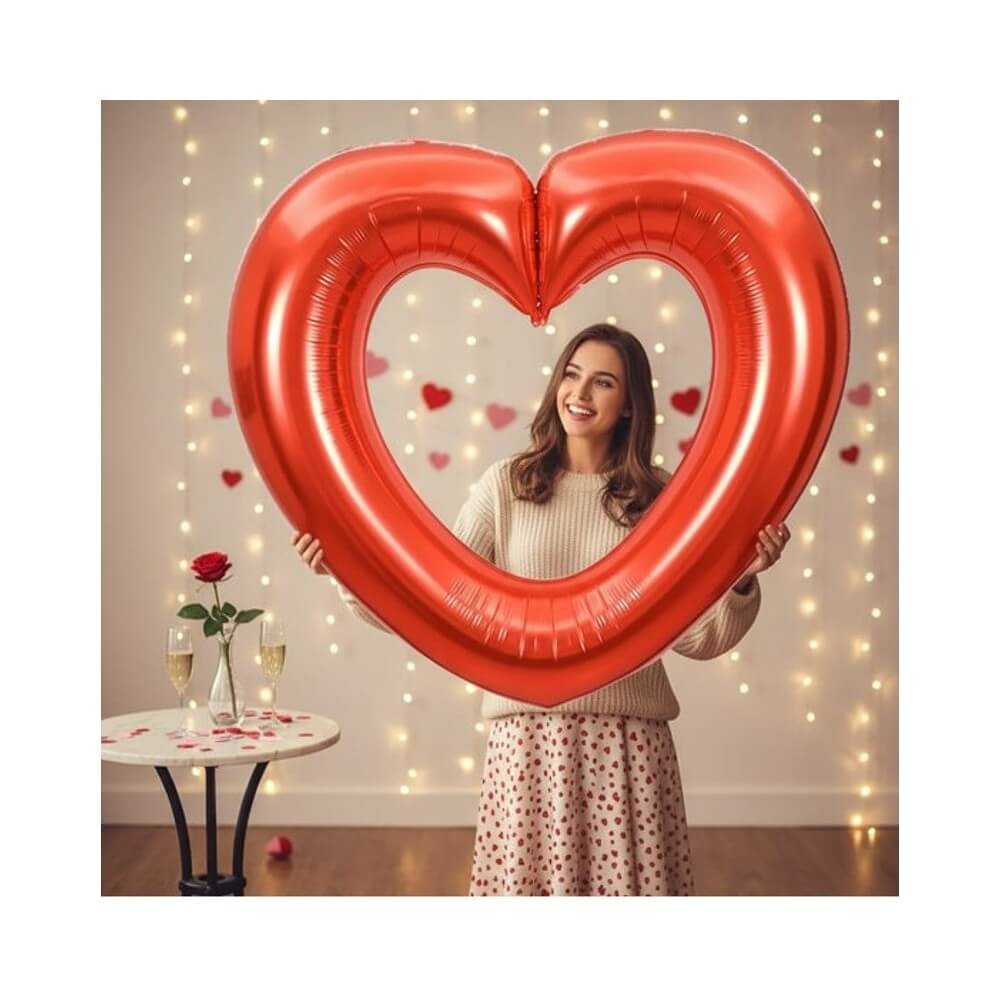 Ballon Foil Cœur Rouge 82 x 75 cm - 49035 - Photobooth