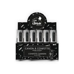 Canon à Confettis Papier 20 cm Argent - 93003 - Canons à confettis