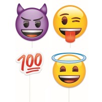 8 Accessoires Photos Emoji Photobooth - U50641 - Photobooth