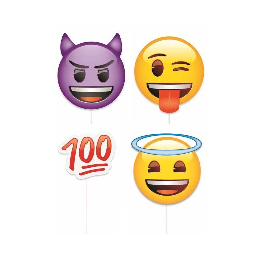 8 Accessoires Photos Emoji Photobooth - U50641 - Photobooth