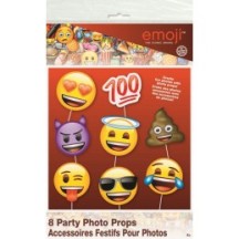 8 Accessoires Photos Emoji Photobooth - U50641 - Photobooth