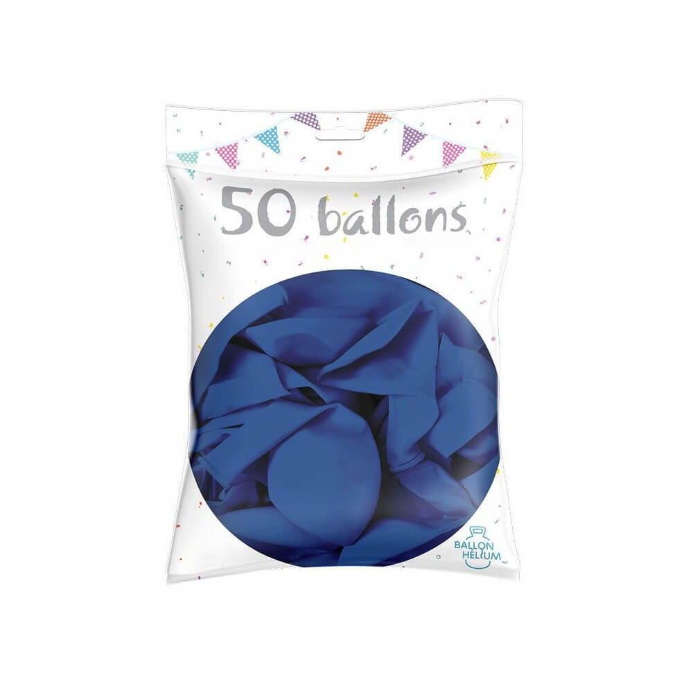 50 Ballons Latex Bleu Roy 30 cm - 36200BR - Ballons latex